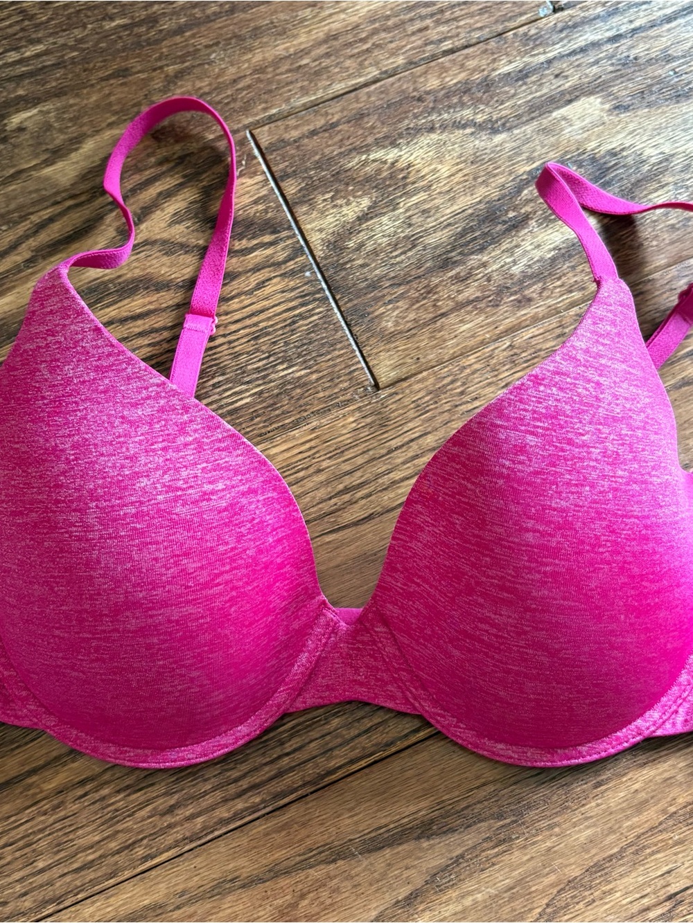 Victoria's Secret Hot Pink Heathered T-Shirt Bra